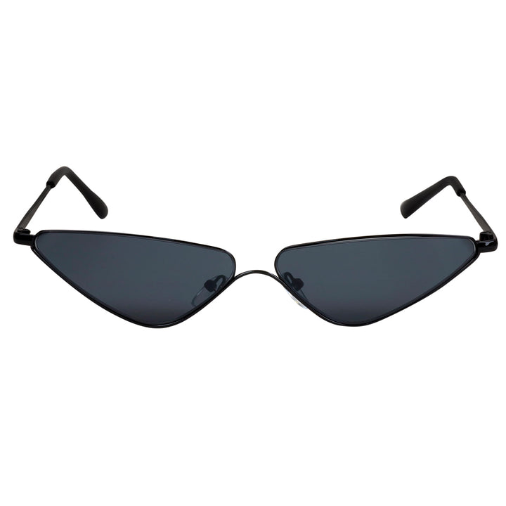 Katzenähnliche Sonnenbrille mit farbigen Gläsern