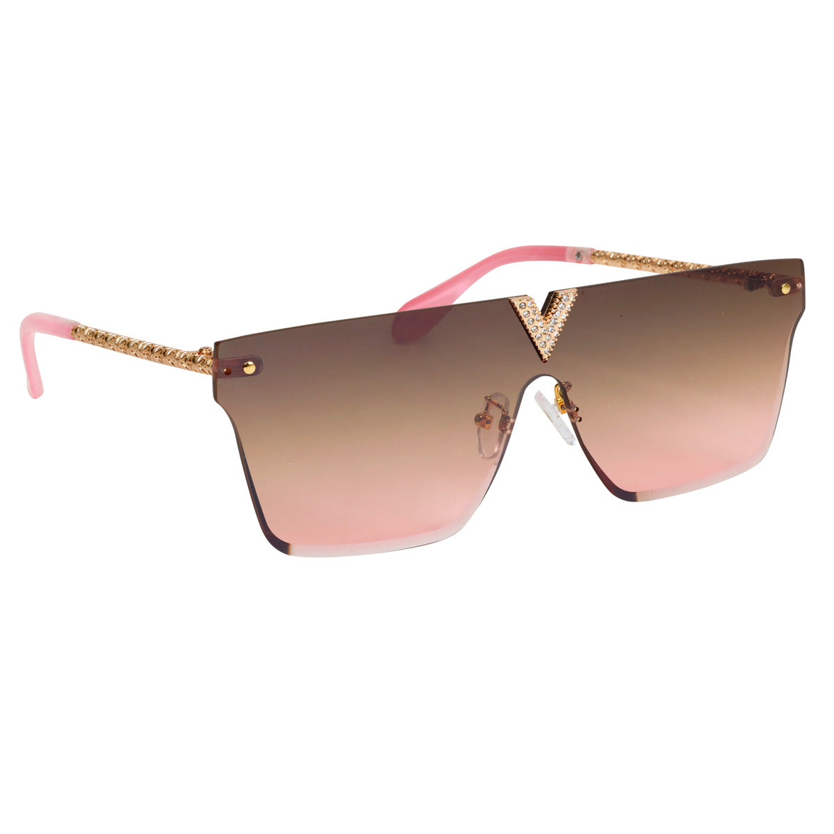 Flat lined glitter sunglasses