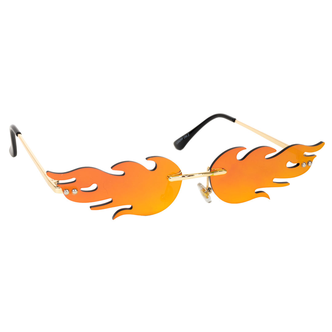 Mirroring flame sunglasses