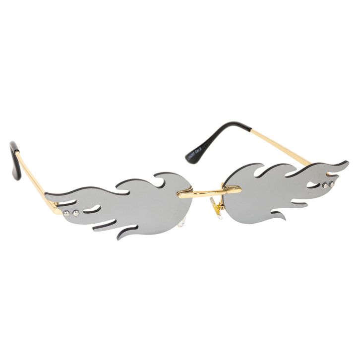 Mirroring flame sunglasses