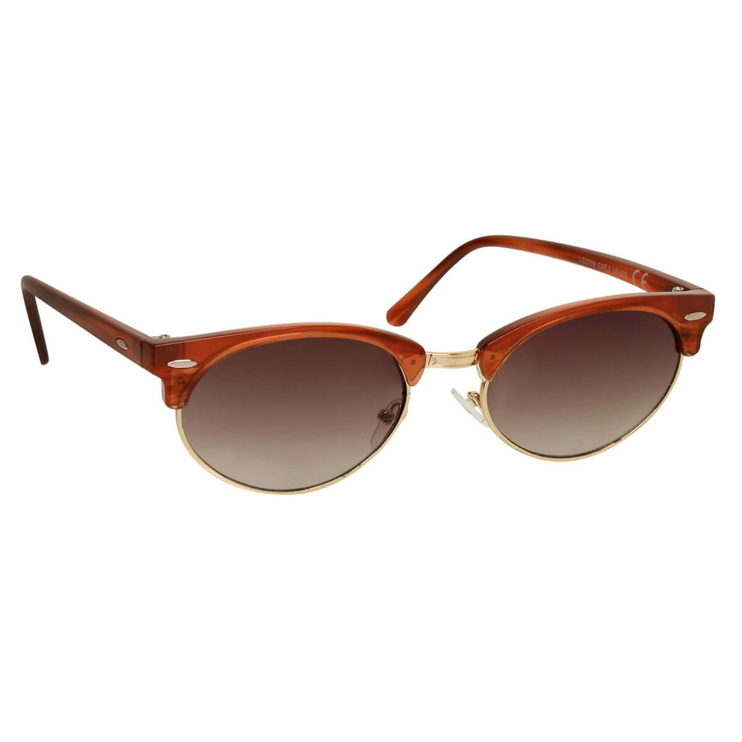 Ovale Clubmaster-Sonnenbrille