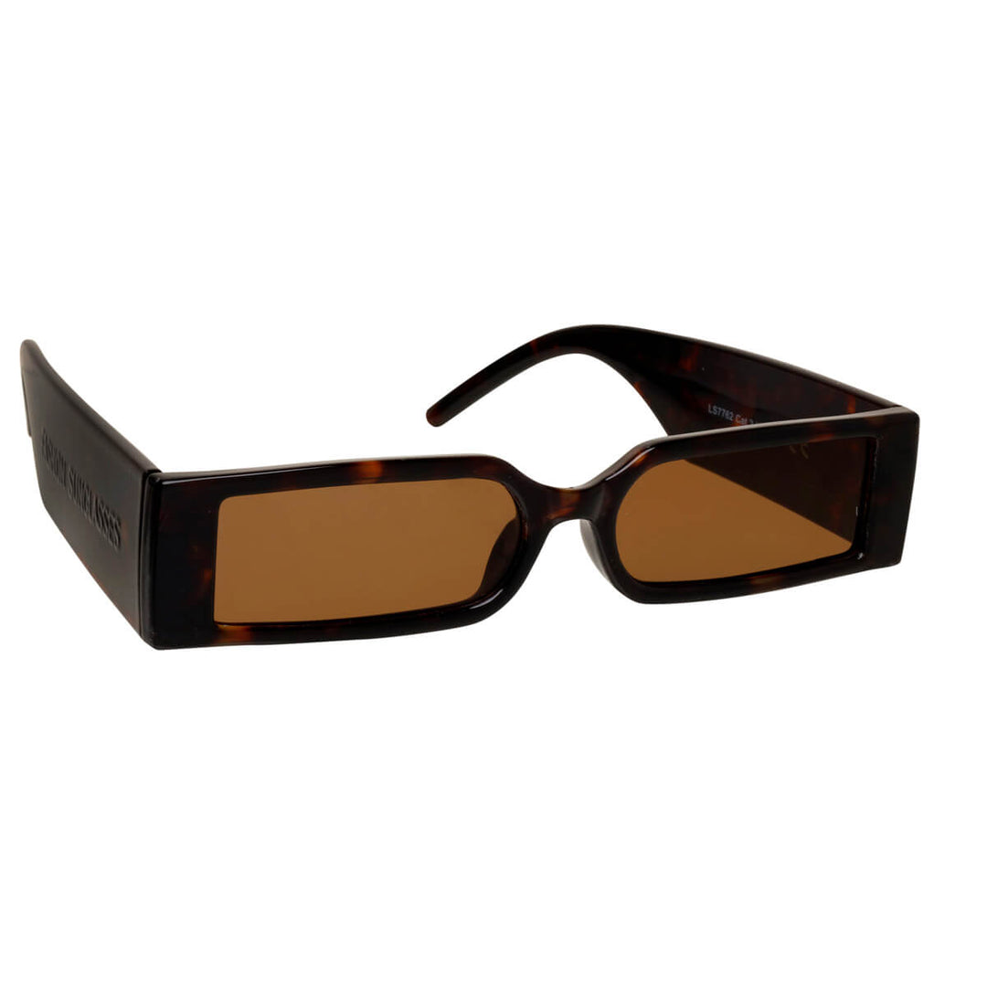 Futuristic rectangular sunglasses