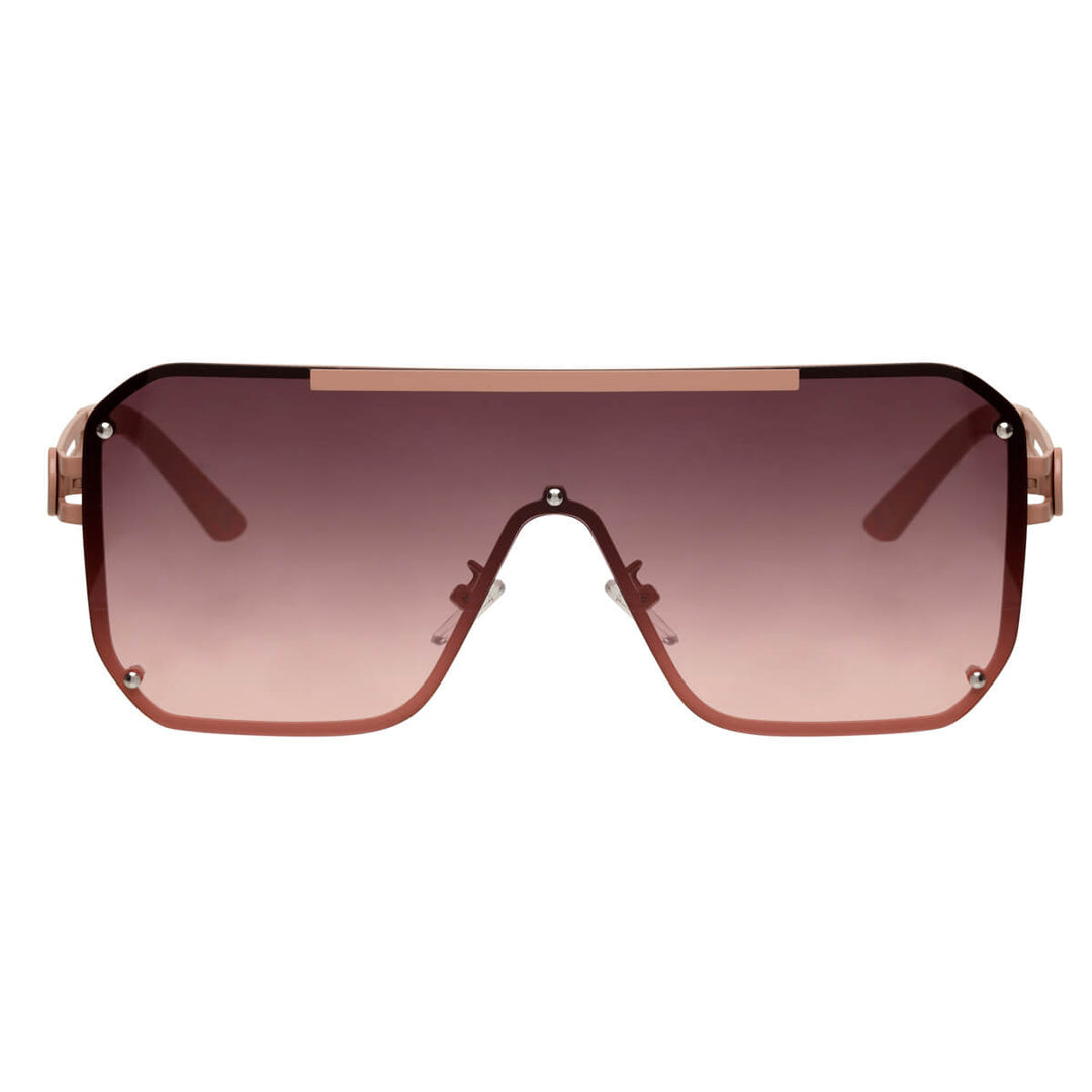 Single lens angled sunglasses