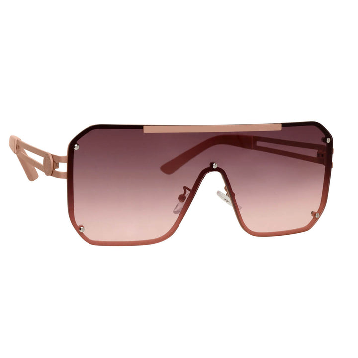 Single lens angled sunglasses