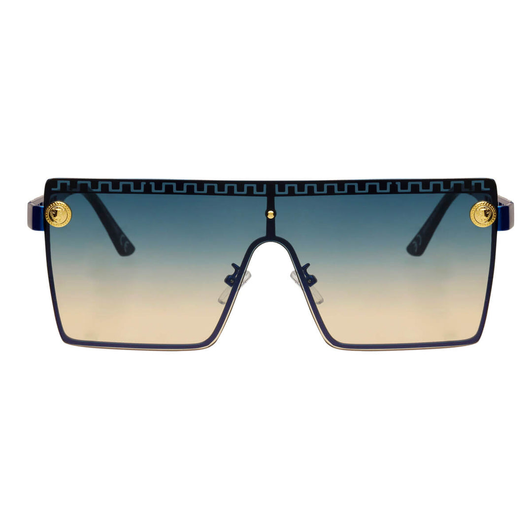 Gemusterte Sonnenbrille mit Dekoration