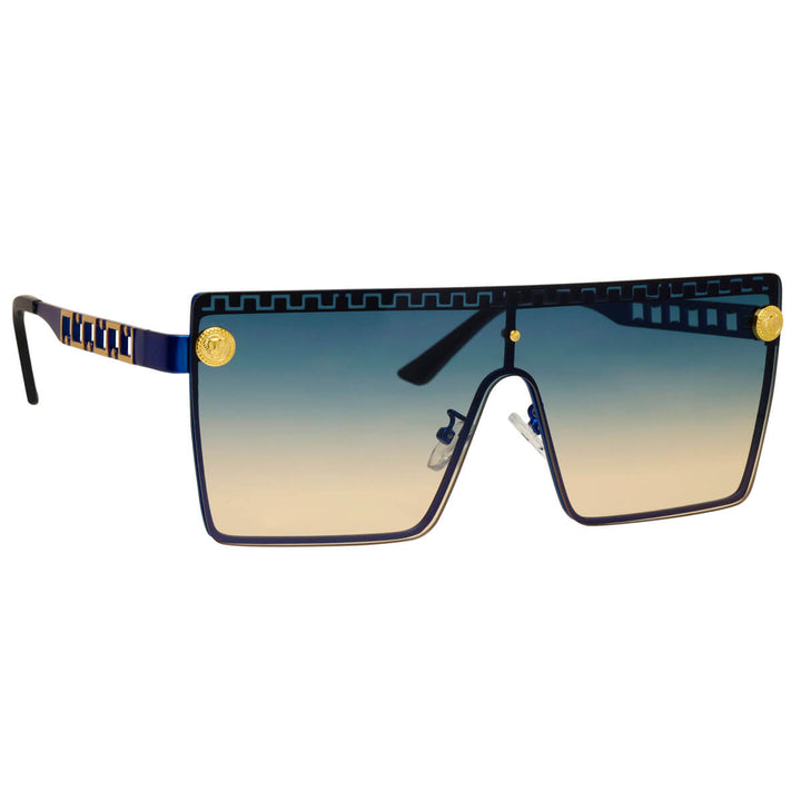 Gemusterte Sonnenbrille mit Dekoration