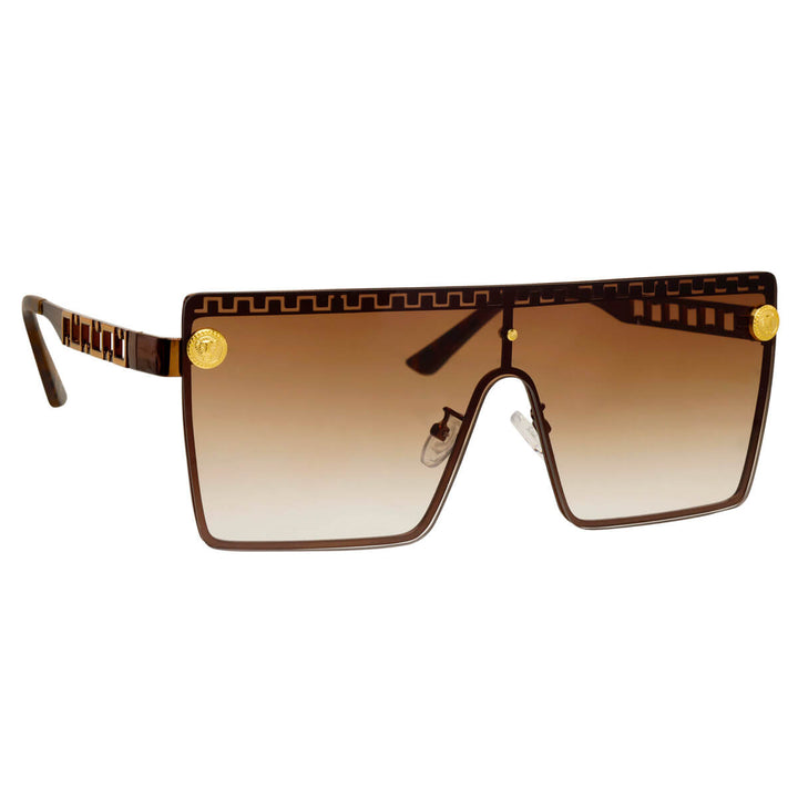 Gemusterte Sonnenbrille mit Dekoration