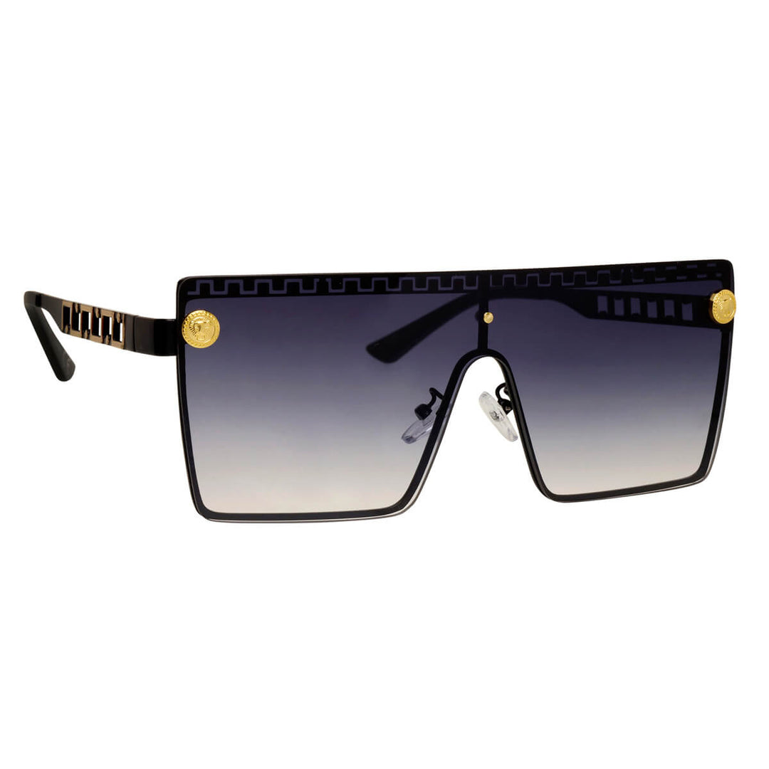 Patterned sunglasses with decoration