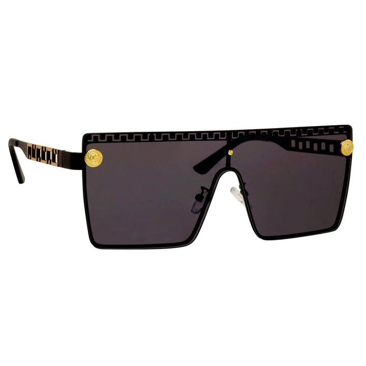 Gemusterte Sonnenbrille mit Dekoration