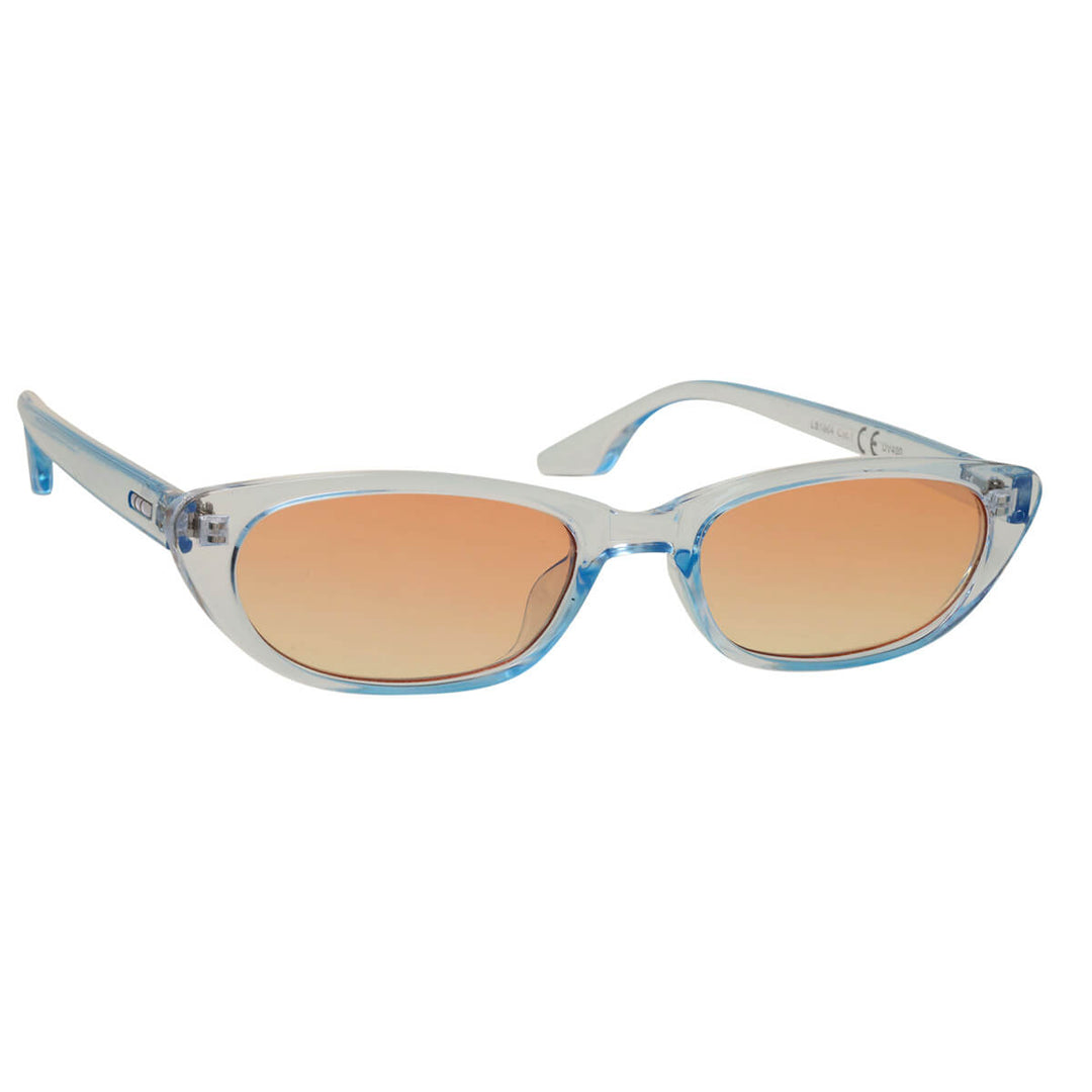 Niedrige ovale Sonnenbrille mit Dekoration