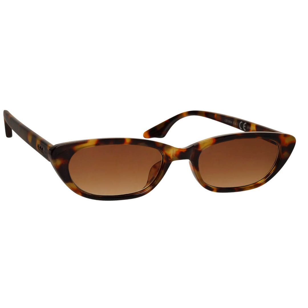 Niedrige ovale Sonnenbrille mit Dekoration