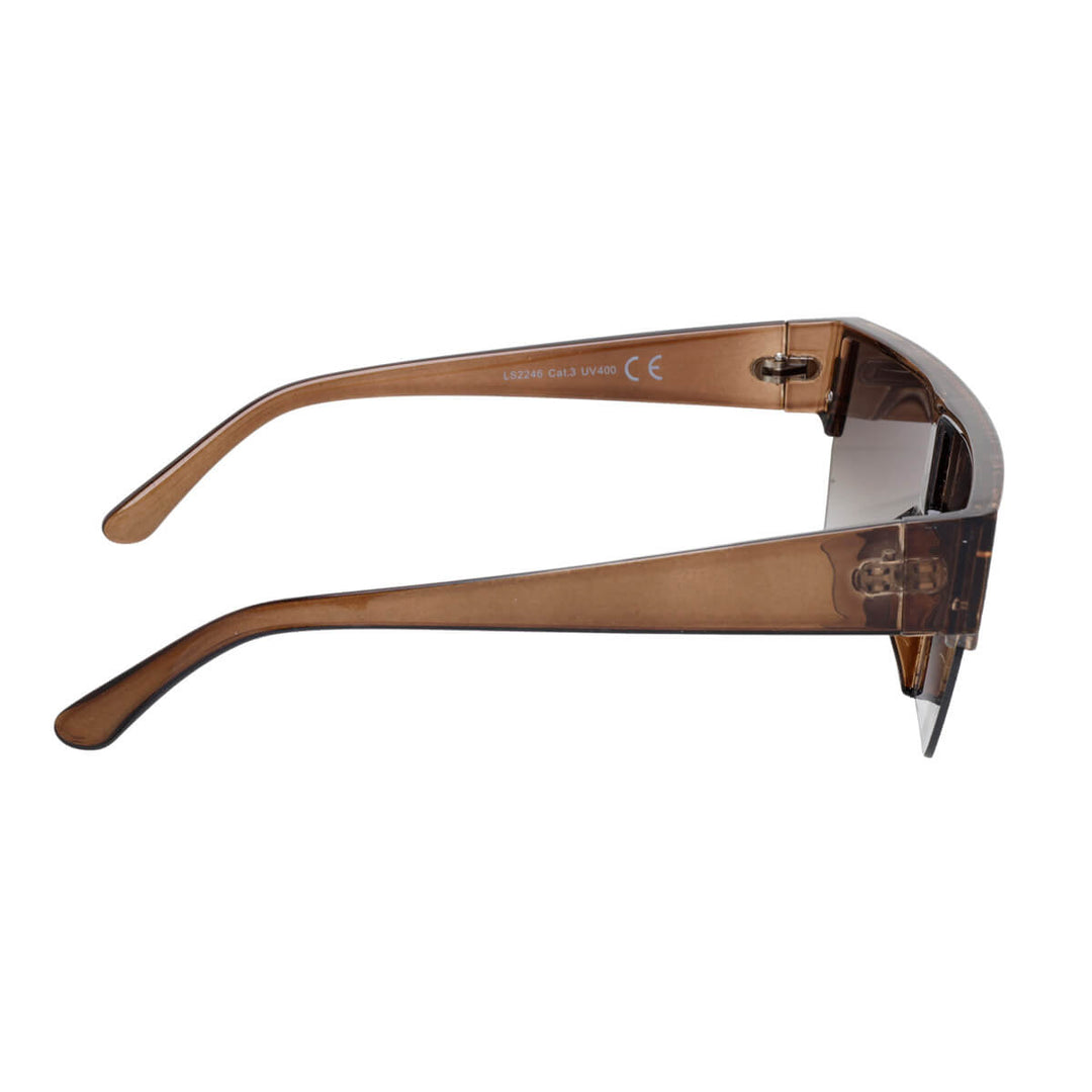 Flat angled sunglasses