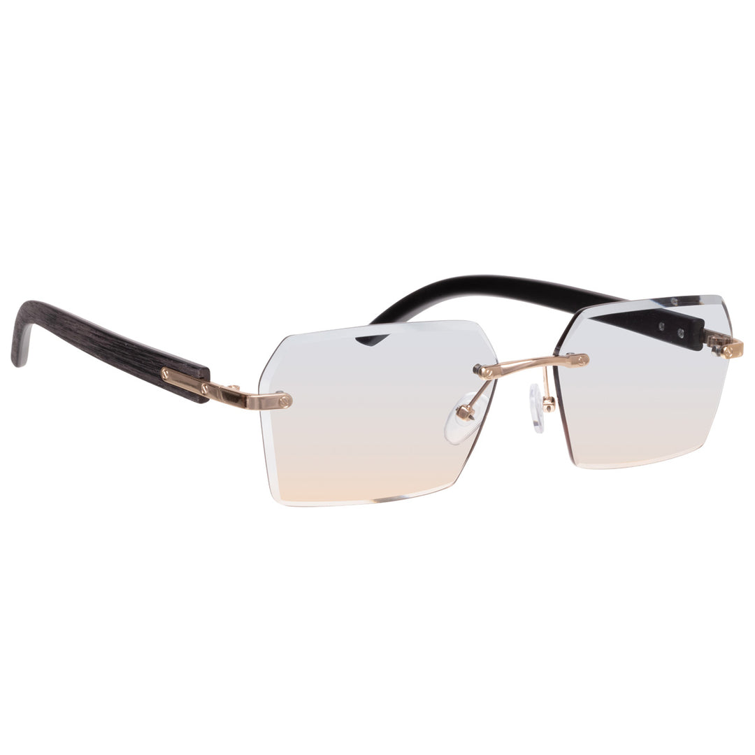 Rechteckige rahmenlose Sonnenbrille