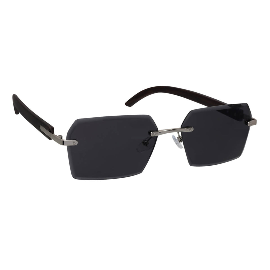 Rechteckige rahmenlose Sonnenbrille