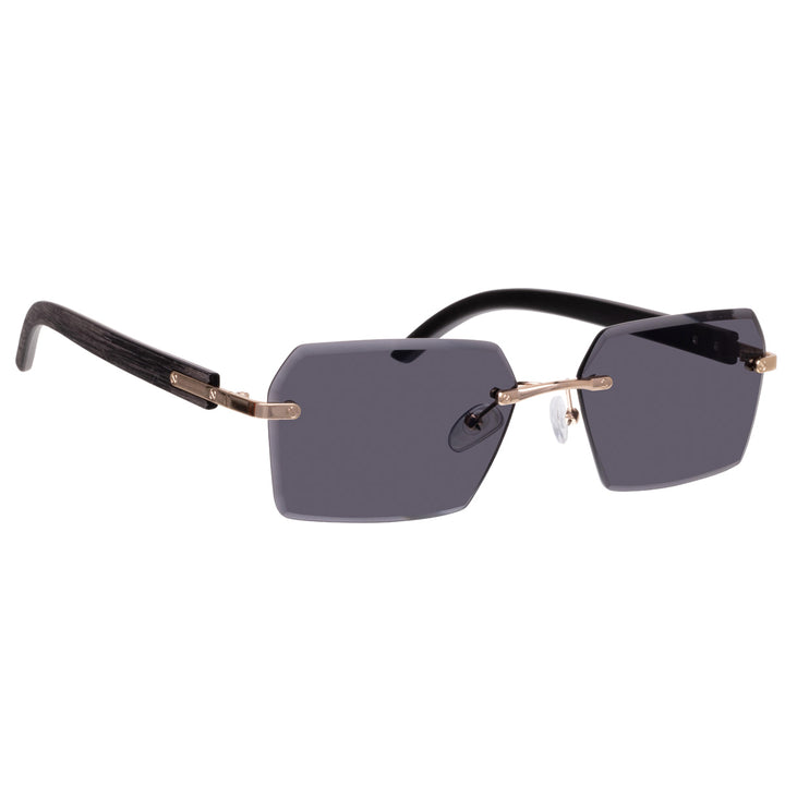 Rectangular frameless sunglasses