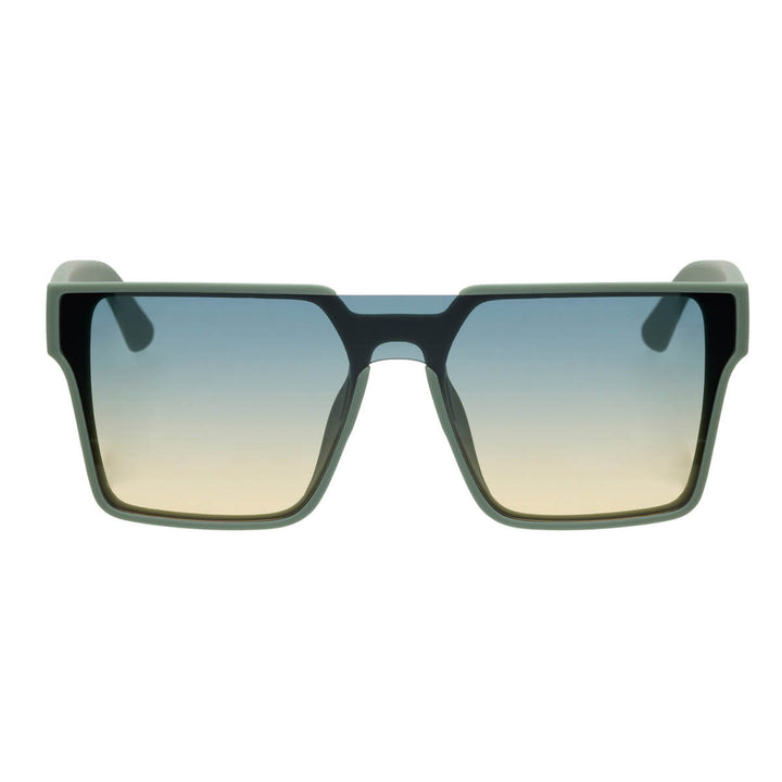 Flache abgewinkelte Sonnenbrille mit flachem Deckel