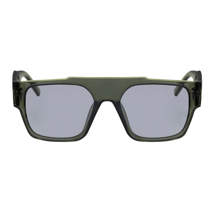 Flache abgewinkelte Sonnenbrille mit flachem Deckel