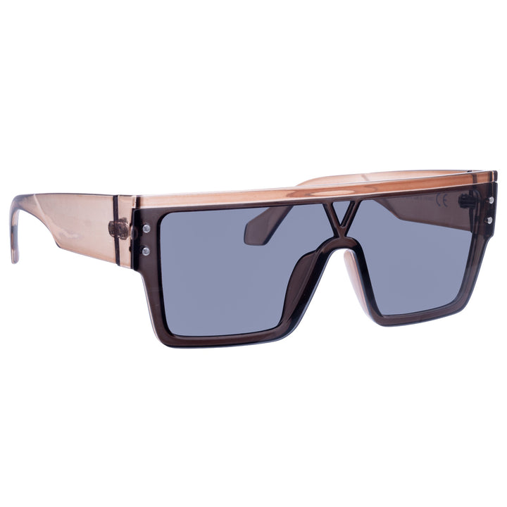 Flache abgewinkelte Sonnenbrille mit flachem Deckel