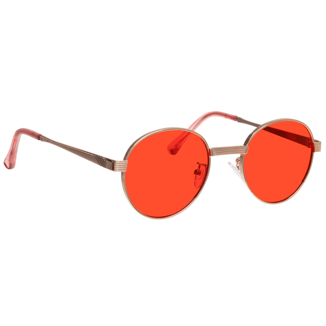 Runde Sonnenbrille mit stabilem Metallrahmen