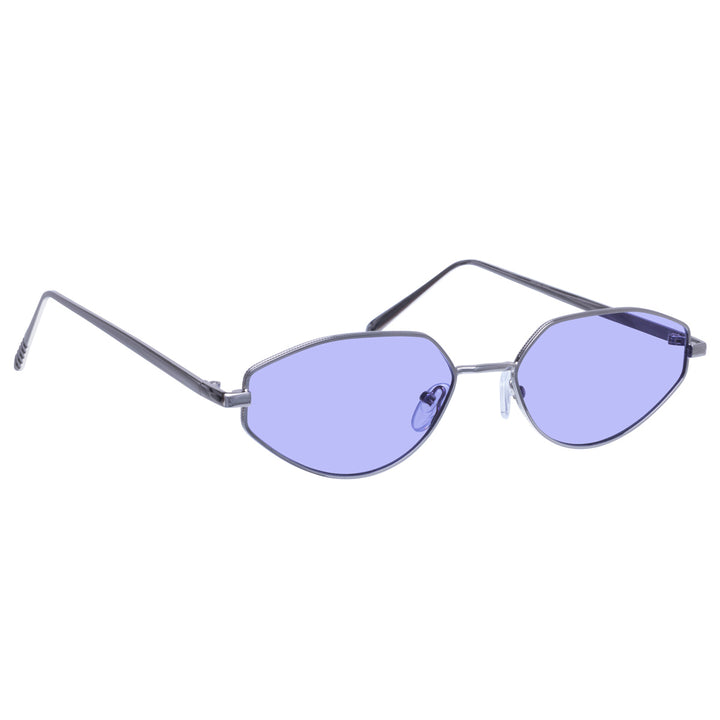 Eckige ovale Sonnenbrille mit Metallrahmen