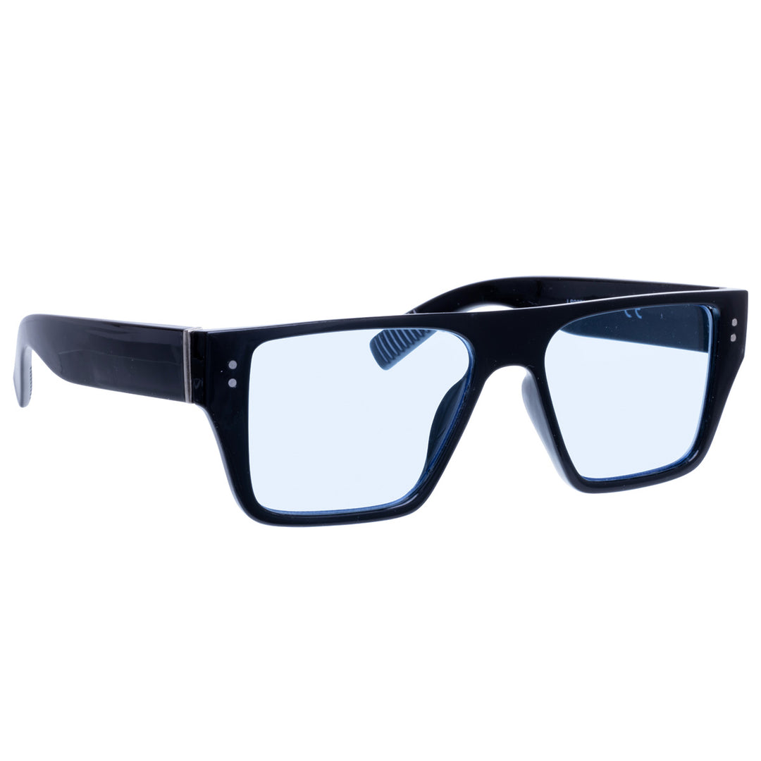 Abgewinkelte Sonnenbrille mit flachem Oberteil