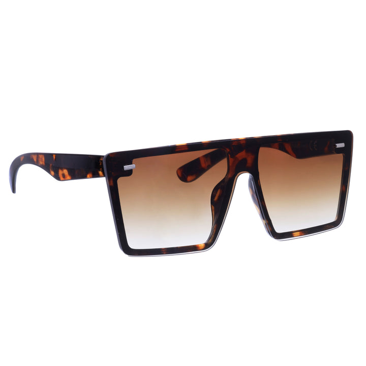 Single lens angled sunglasses flat top