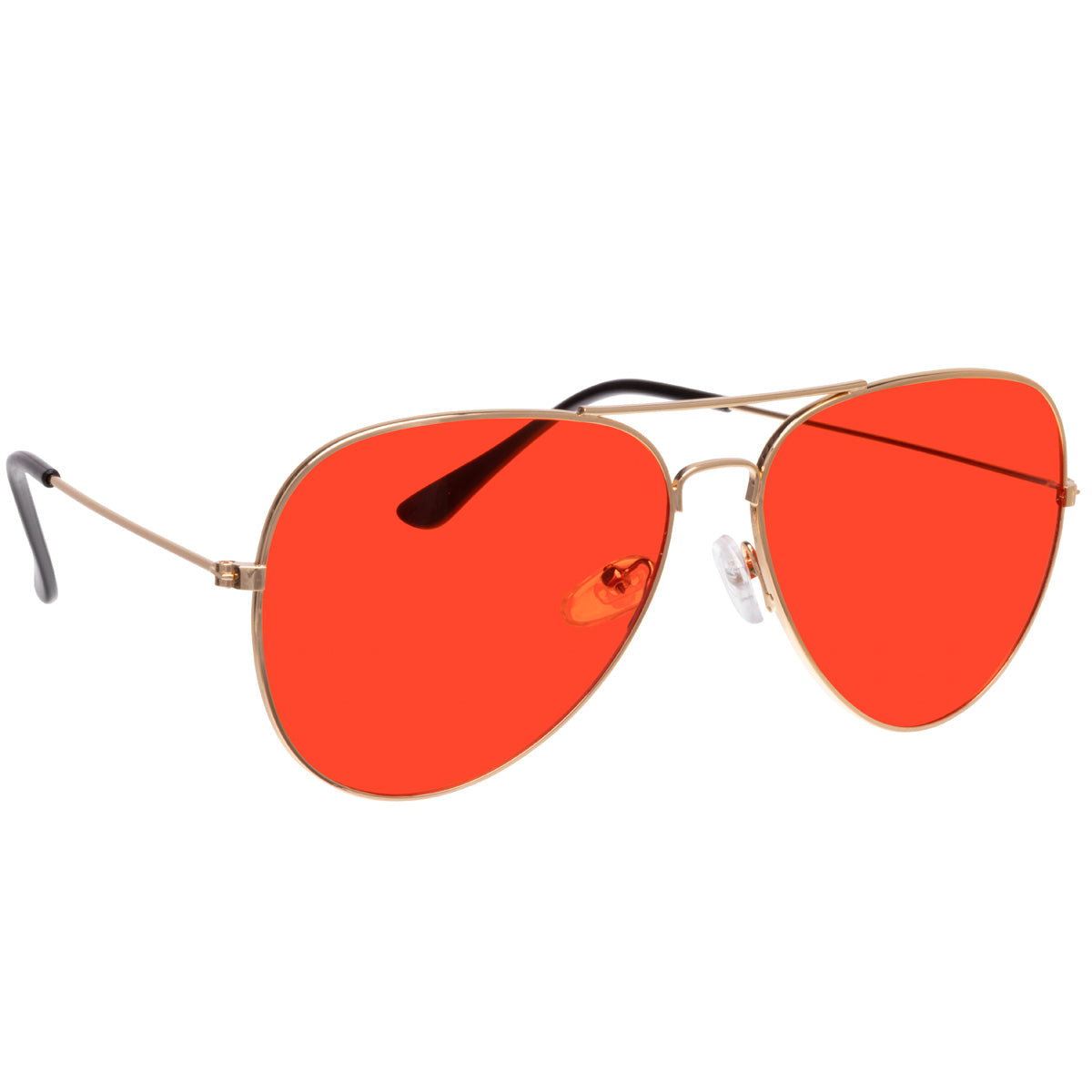 Red pilot glasses sunglasses