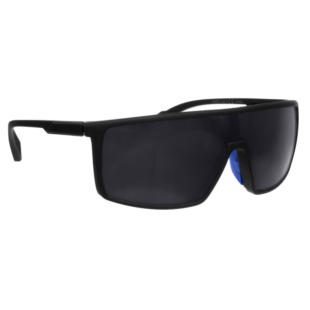 Sportliche bunte Sonnenbrille mit flachem Deckel