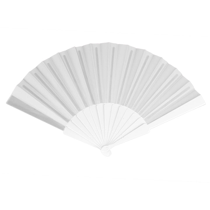 Plastic fan with cloth