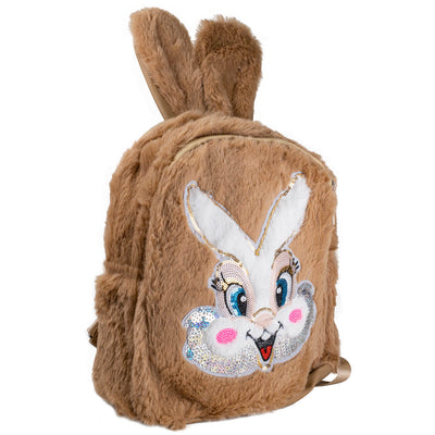 Kids' fluffy bunny backpack