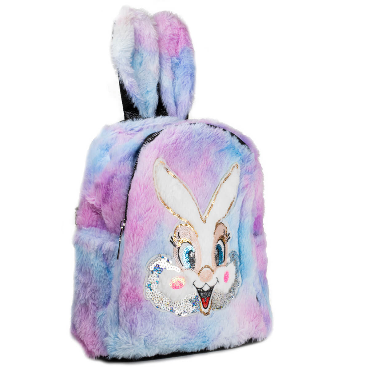 Children's fluffy bunny backpack multicolored