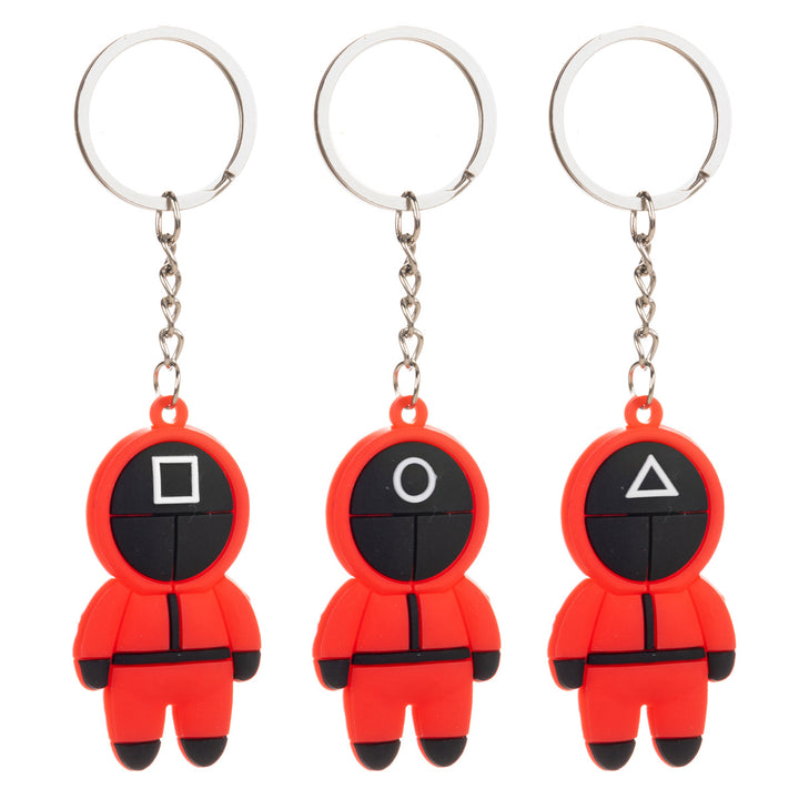 Red full suit character keychain