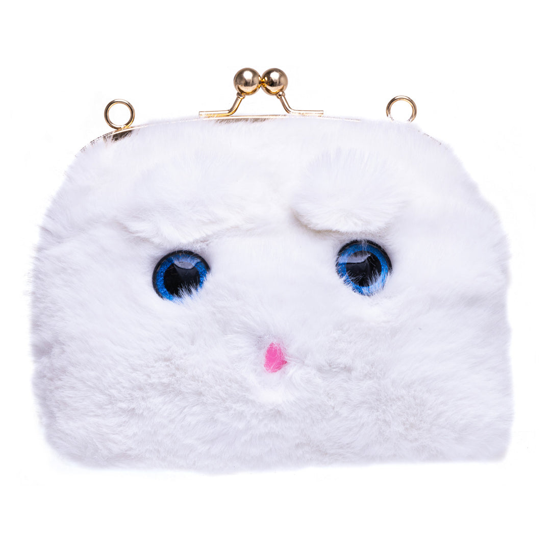 Fluffy stuffed animal big shoulder bag