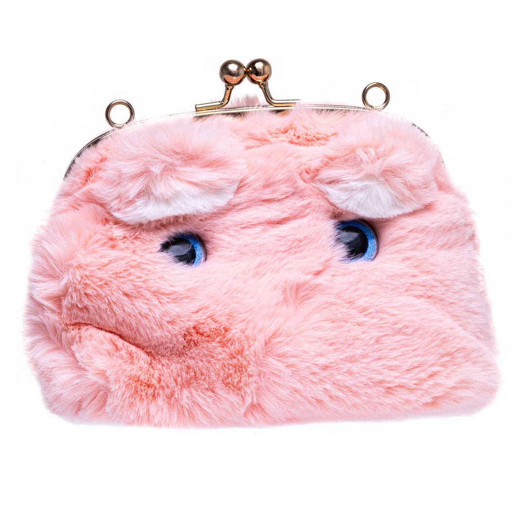 Fluffy stuffed animal big shoulder bag