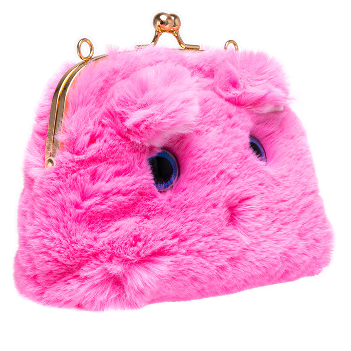 Fluffy stuffed animal big shoulder bag