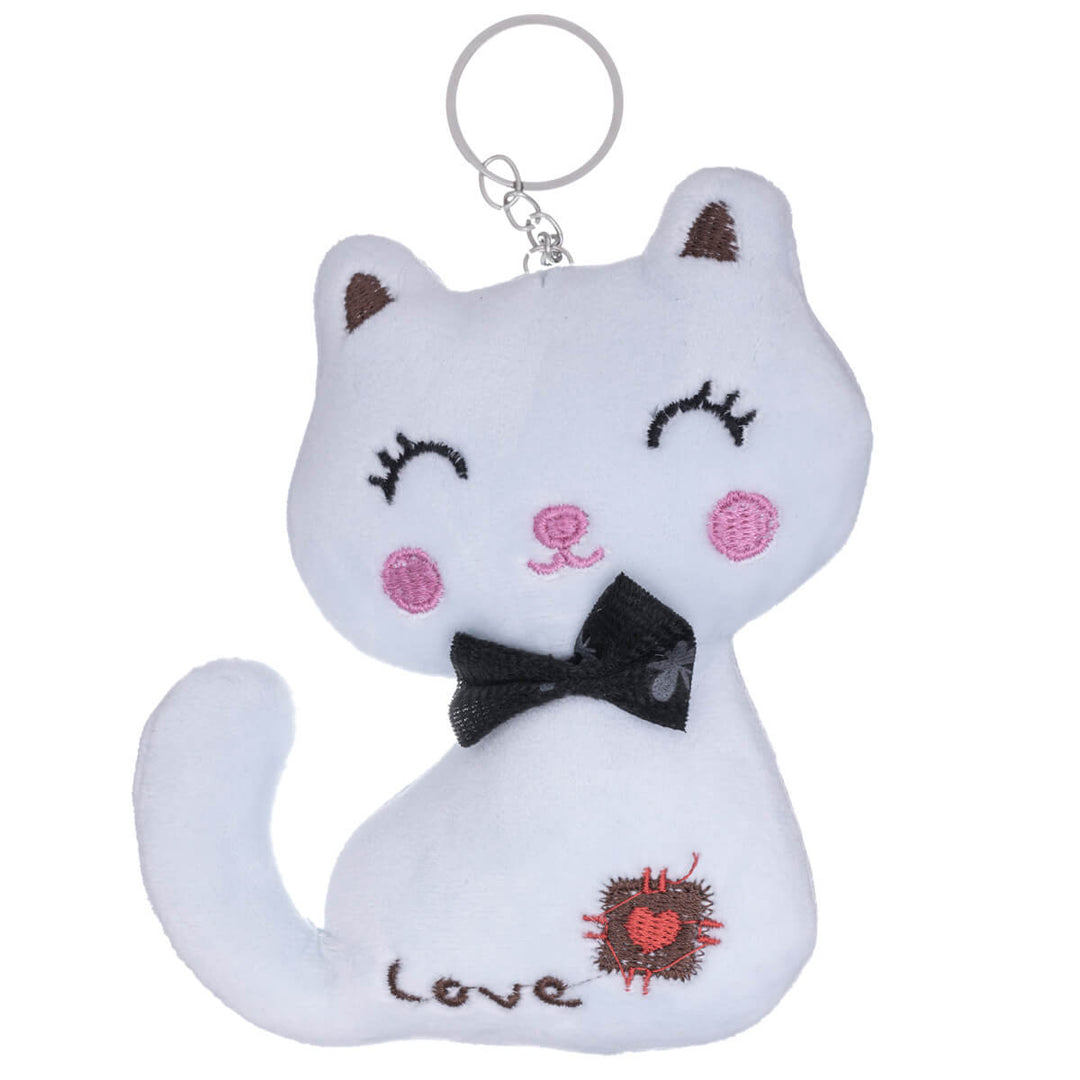 Smiling cat keyring