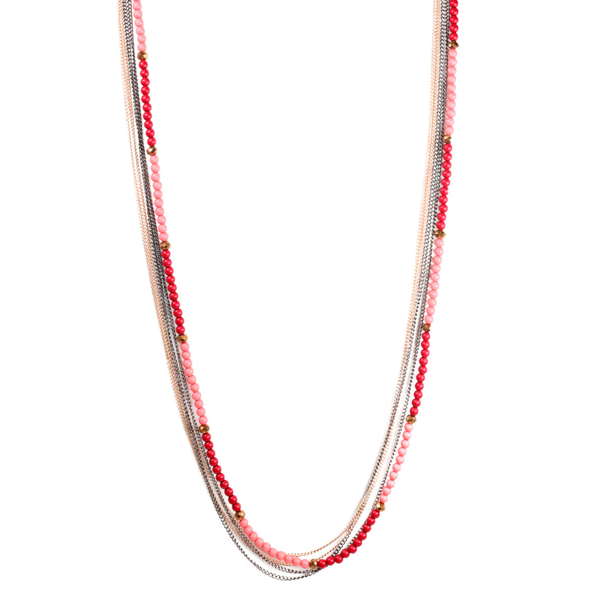 Long neck beads with chains 120cm