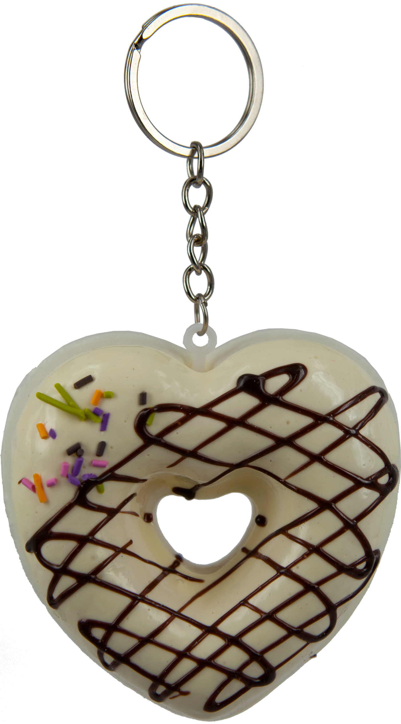 Heart donut keychain
