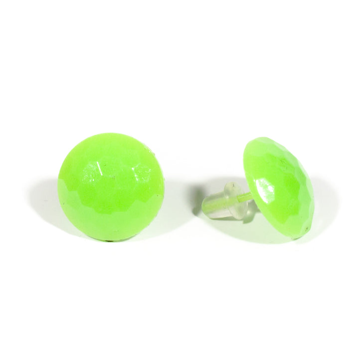 Plastic round earrings 1.4cm