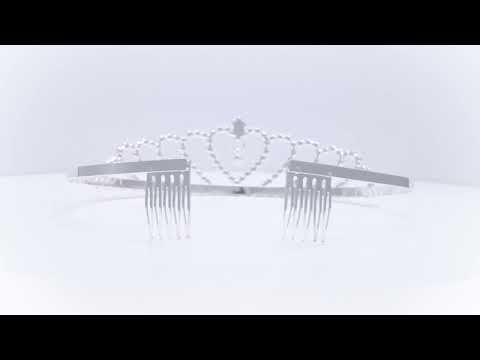Crown tiara hairpiece with comb